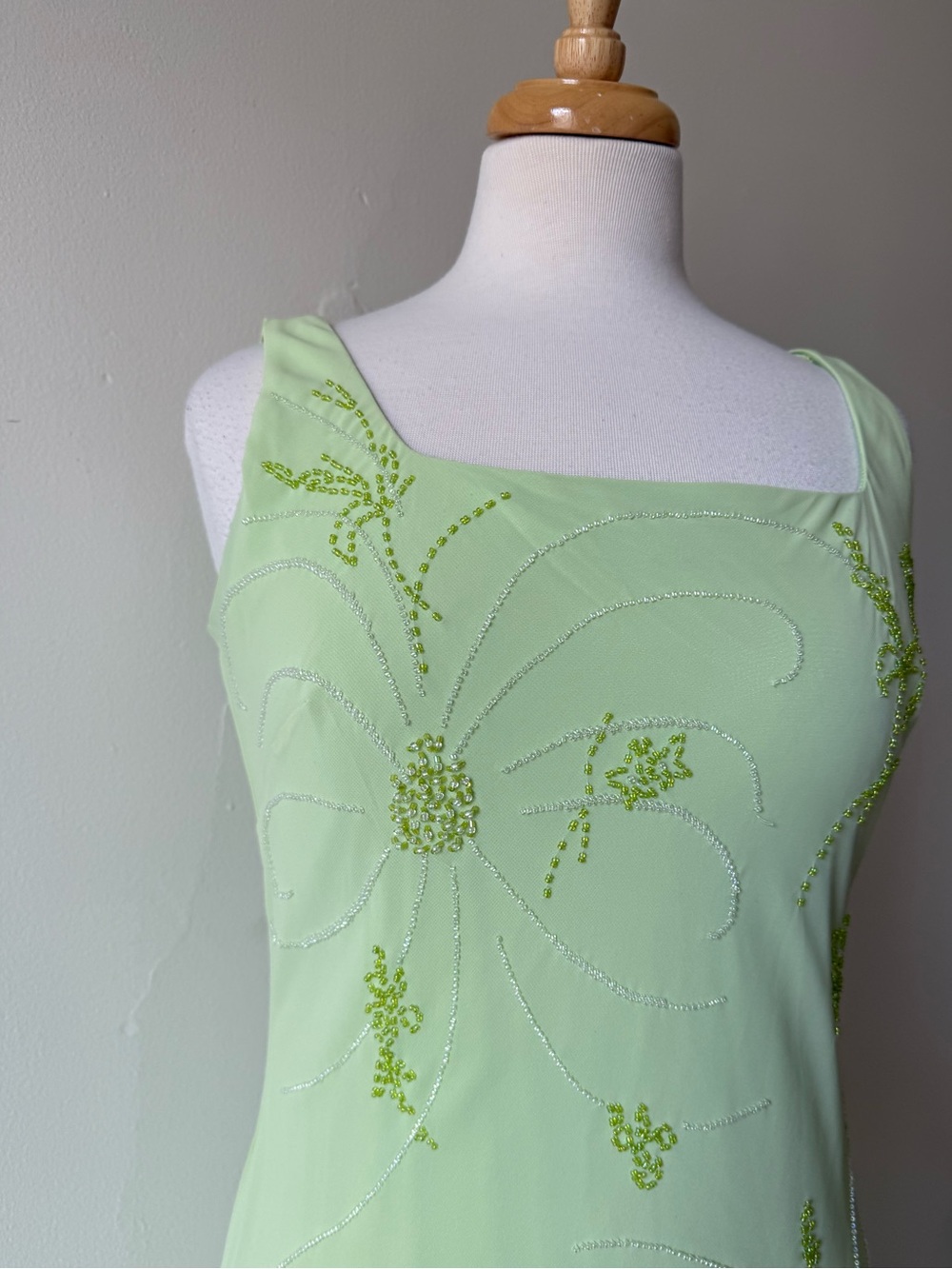 JiaLi Collection Lime Green Beaded Y2K Formal Dress Fairy Prom/Wedding Gown - Picture 3 of 8